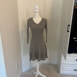 Max Studio Taupe Long Sleeve Dress